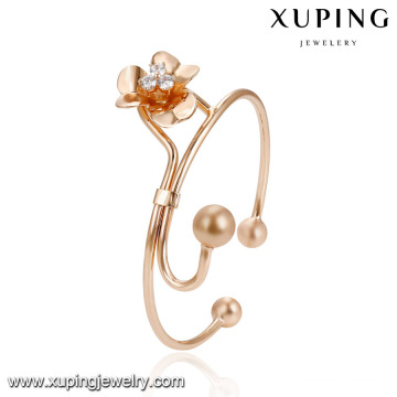 51940 atacado moda feminina jóias estilo elegante contas flor forma com imitação de diamante pulseira